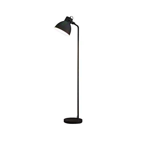 LKK-KK Floor Lamp,Retro Industrial Style Floor Lamp E27 Iron Living Room Study Foot Switch Floor Lamp Black 155x28cm -Design Fixture Lighting