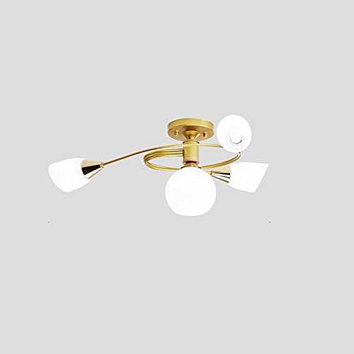 Fengshop Ceiling Light Ceiling Lights Warm And Personalized Ceiling Lights Modern Design Ceiling Lights Bedroom Living Room And Kitchen Ceiling Lights LED Ceiling Light (Color : Gold)