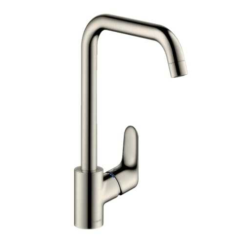 hansgrohe Focus kitchen tap 260 with selectable swivel range, stainless steel optic 31820800
