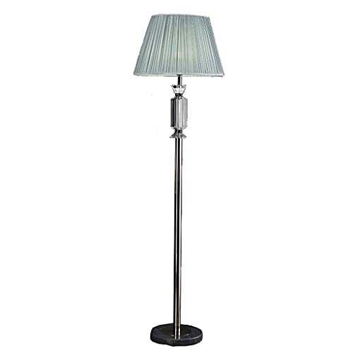 Floor Lamp Standing Light Vertical Lamps Lights Antique Style Floor Lamp With Marble Base And Crystal Metal 64.9in Tall Lamp Blue Standing Lamp For Bedroom,Living Room Floor Lamps Indoor Lighting