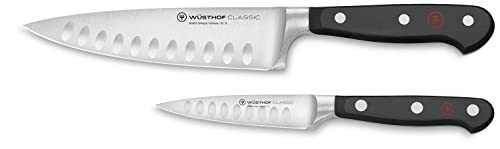 Classic Hollow Edge 2-Piece Chef's Knife Set, Black, 6-inch and 3.5-inch
