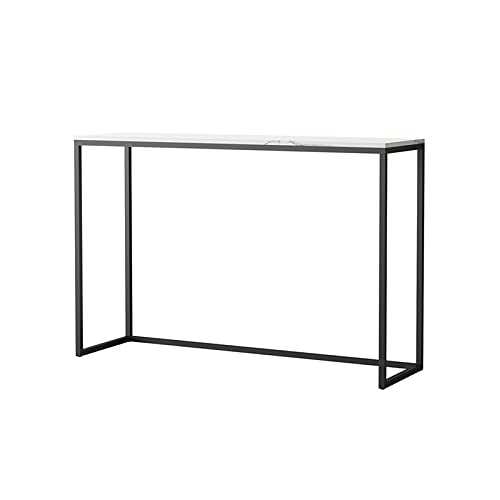 Rectangle Marble Coffee Tables, Multifunction Side Table Hotel Hallway Console Tables Living Room Kitchen Dining Table(Size:100 * 30 * 75CM,Color:Black)