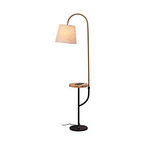 ZANZAN Standing Floor Lamp End Table Lamp Metal Table Floor Lamp With USB Charing Port And Marble Base Modern Standing Lamp Shade For Living Room,Bedroom Floor Lamps indoor (Color : Floor lamp)
