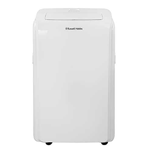 Russell Hobbs RHPAC11001 1200W 11000BTU White 2 in 1 Portable Air Conditioner & Dehumidifier with Remote Control, LED Display & Integrated Timer