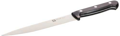 Slicing Knife, Blade Special Stainless Steel/Plastic Handle, Twin Chef,Silver/Black, Length: 20 cm, Large Blade