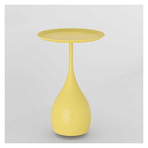 GYQWJPC Coffee Table Nordic Sofa Small Side Table Round Mini Modern Movable Living Room High Corner Table Small Coffee Table End Table (Color : Yellow)