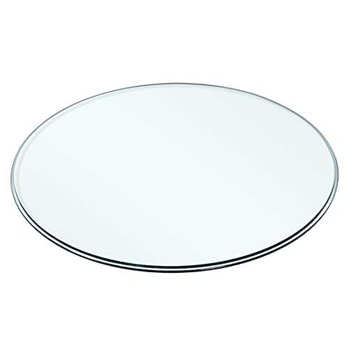 Table Round Glass Dining Table Smooth Edges High Strength Bearing 300KG, (16/18/20/22/24/26/28/30/31INCH) Transparent for Hotels, Homes, Restaurants, Etc, Round Marble Table Top (Size : 80cm-31inch)