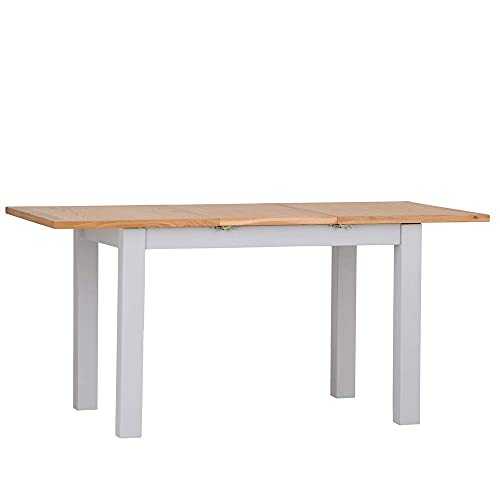 The Furniture Outlet Salisbury Grey Painted Oak 1.2m Butterfly Extending Table