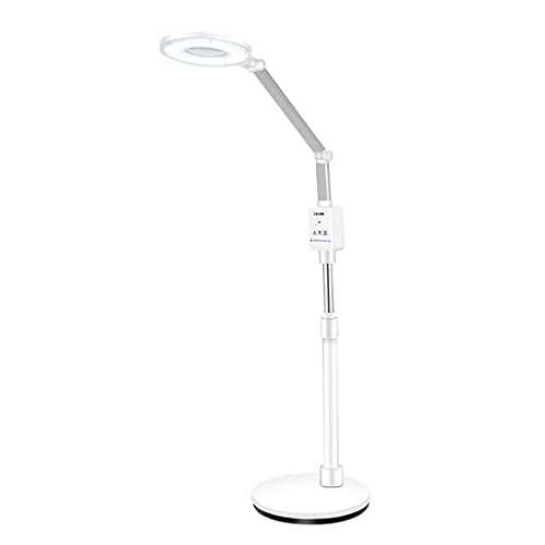 KTNG Bright White Bright Floor Lamp，Modern Metal 33w LED Floor Lamp That Can Be Raised Lowered Touch Dimming，for Bedroom，Beauty Salon (Color : White, Size : Type D)