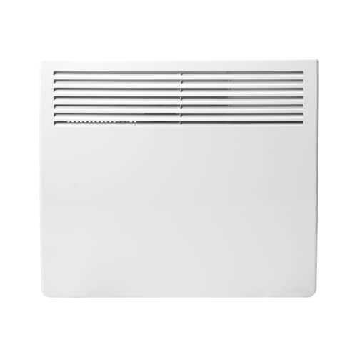 Devola DVNDM10 1000W Eco Electric Panel Heater with Adjustable Thermostat | Energy Efficient Technology, Lot 20 | Slimline Wall Mounted & Free Standing Plug in Low Energy Heaters with Timer | White