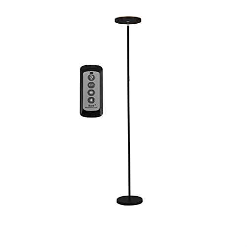 junfeng floor lamp Led Remote Touch Floor Lamp Up Black Dimming Floor Lamp Tall Standing LED Torchiere Floor Lamp for Living Room (Lampshade Color : R C switch)