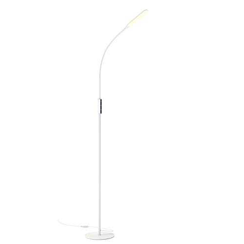 LED Floor Lamp with 3 Color Temperatures & 5 Brightness Levels, Gladle Dimmable Tall Bright Light for Living Room Bedroom Office, Adjustable Minimalist Reading Standing Lamp Works with Smart Plug