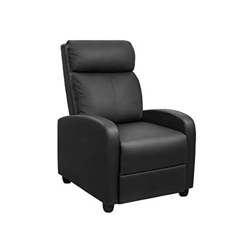 AQQWWER Computer chair Recliner Chair with Padd Foot Pad Home Theater Seating Pu Leather Living Room Furniture Cushion Sofa Adjustable Backrest