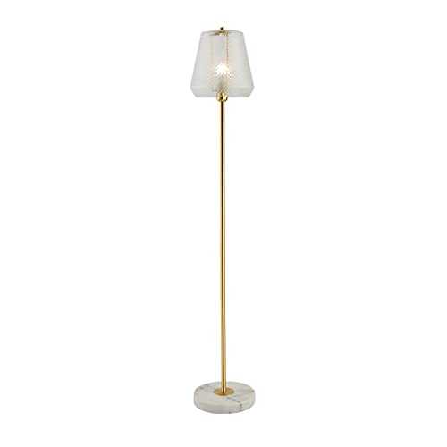 floor lamps for bedroom Floor Lamp With Marble Base & Clear Glass Lampshade Geometric Design Glass Floor Lamps Perfect Standing Lamp For Living Room floor lamps for living room modern