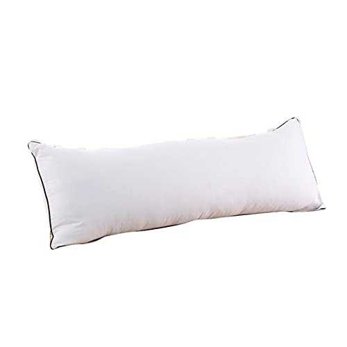 HJUIK Bed Pillows Luxury Fiber Alternative Long Pillows For Sleeping, Soft Cotton Cover (Color : White, Size : 180x45cm)