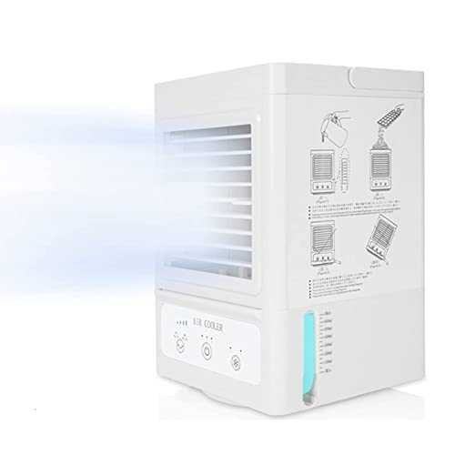 Fitfirst Mobile Air Conditioning Cooling Fan 5000mAh Air Cooler Personal Space Cooler Auto Oscillation 60°/120°,3 Wind Speeds,3 Cooling Levels,Portable Mini Air Conditioner for Home Outdoor Office