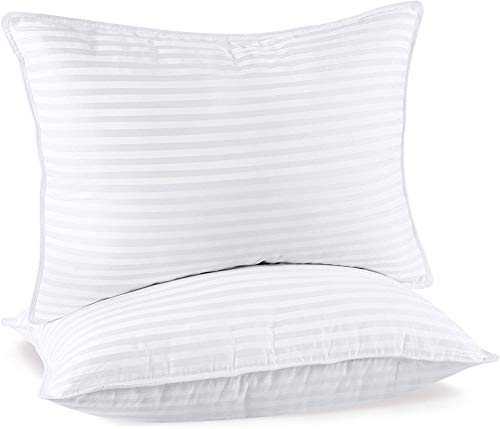 Utopia Bedding Premium Bed Pillows (50 x 70 cm), Cotton Blend Fabric, Luxury Plush Sleeping Pillows for Back, Stomach and Side Sleepers (White, 2 Pack)