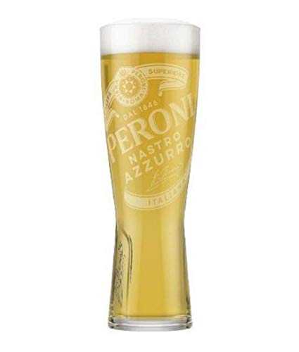 Peroni 'Signature' Pint Glass Toughened Embossed and Nucleated