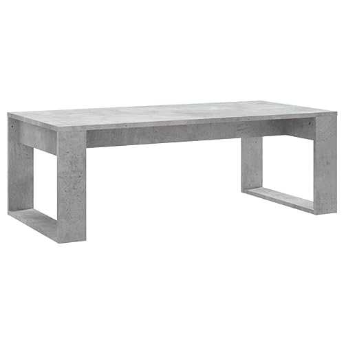 vidaXL Modern Coffee Table in Concrete Grey - Engineered Wood - Ideal for Living Room - Easy to Clean - 102x50x35cm