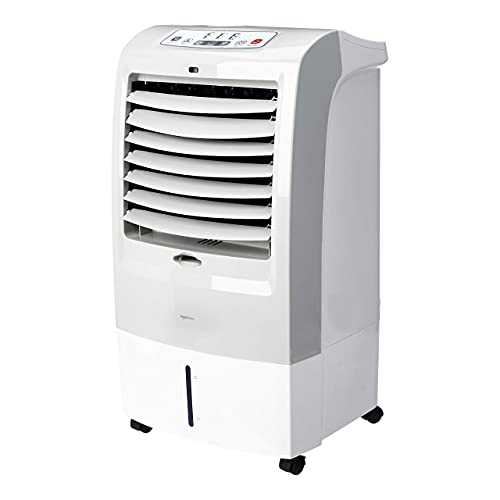 Amazon Basics 3-Speed Oscillating Portable 3-in-1 Air Cooler (Fan, Humidifier, Purifier) with Timer and Remote Control, 60W [UK plug]