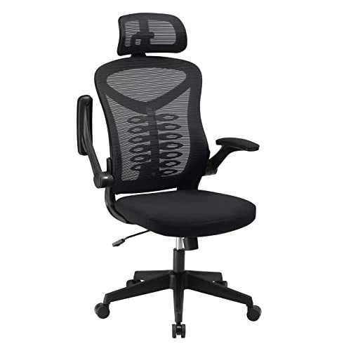Magic Life Ergonomic Office Chair Computer Chair with Adjustable Headrest/Lumbar Support, High Back 3D Armrests Home Mesh Chair(Black)