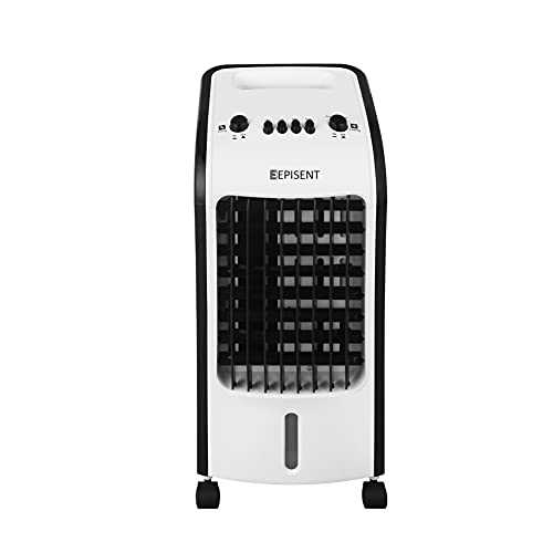 EPISENT Air cooler | 4L Capacity | 3 Speed Settings | Integrated Touch Panel Control | Strong Air Volume with Low Noise | Removable Wheels | Mobile Air Conditioner | Tower Fan | Purifier & Humidifier