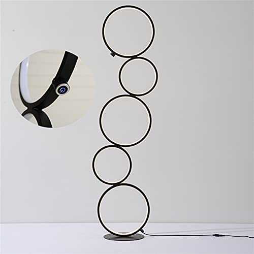 floor lamp Floor Lights Touch Switch Iron Art Living Room Floor Lamp Home Decor Lighting 3 Levels Dimming Led Standing Lamp floor lamp ( Body Color : AU adapter , Lampshade Color : Black-warm light )