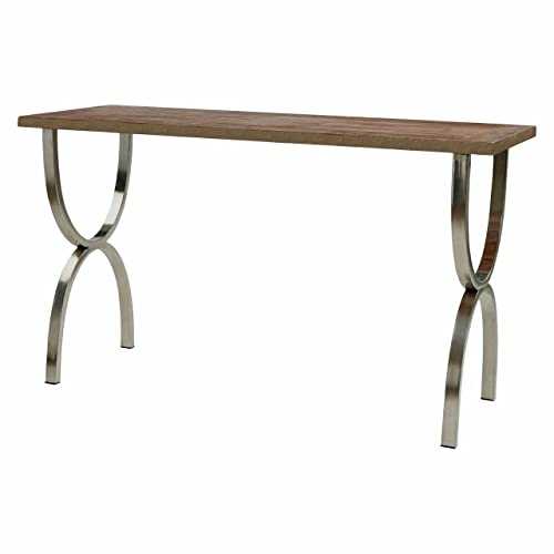 Console Table Long Hallway Sofa Tables Console Table Console Table Fir Wood & Stainless Steel Antique Distressed for Entryway, Living Room