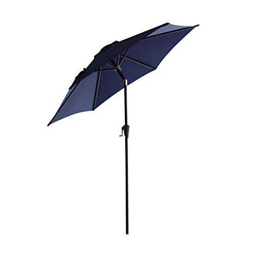FLAME&SHADE 2.75m Outdoor Garden Parasol Market Umbrella with Tilt - Navy Blue
