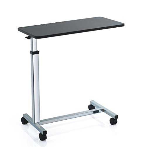 Over bed table with 4 castors and height adjustable top - raises with 1 finger ECOBT