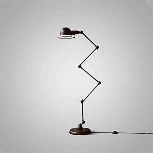 LKK-KK Floor Lamp, Loft Industrial Style Retro Iron Lighting Simple Postmodern Adjustable Five Sections Floor Lamps Black - Design Fixture Lighting