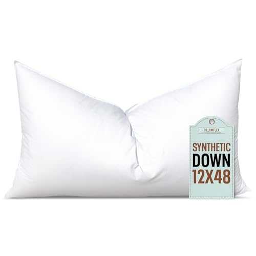 Pillowflex Synthetic Down Alternative Pillow Inserts for Shams (12 Inch by 48 Inch)