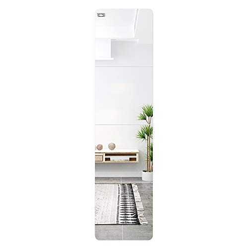 Full-length mirror wall-mounted full-length mirror makeup mirror household bedroom wall-mounted mirror 22 * 22/26 * 26/28 * 28cm four-piece combination dressing mirror