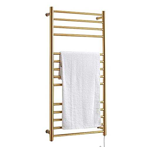 Electric Towel Warmer Wall Mounted Heated Towel Rail Radiator 14 Bars 304 Stainless Steel Polished Towel Warmer Drying Rack for Bathroom with On/Off Switch (Color : Plug in) (Color : Hardwired) (