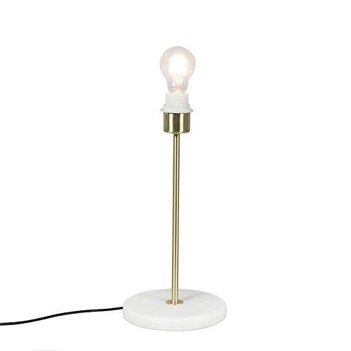 Qazqa - Classic Table Lamp | Table Light Brass - Kaso - Modern - Suitable for LED E27 | 1 Light - Steel Table lamp - Suitable for Bedroom |