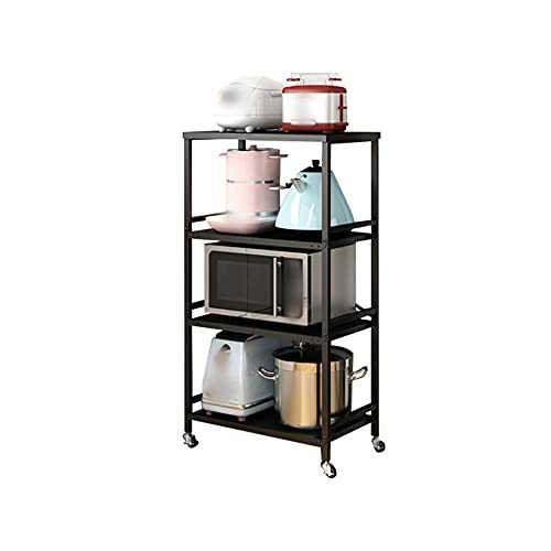 Shelving Unit,Save Space Organizer Storage Shelve, Perfect for Pantry Closet Kitchen Laundry Organization/Black/L
