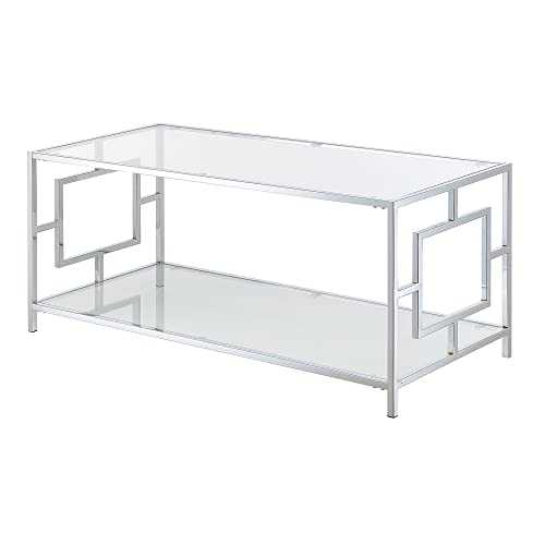 Convenience Concepts Town Square Chrome Coffee Table