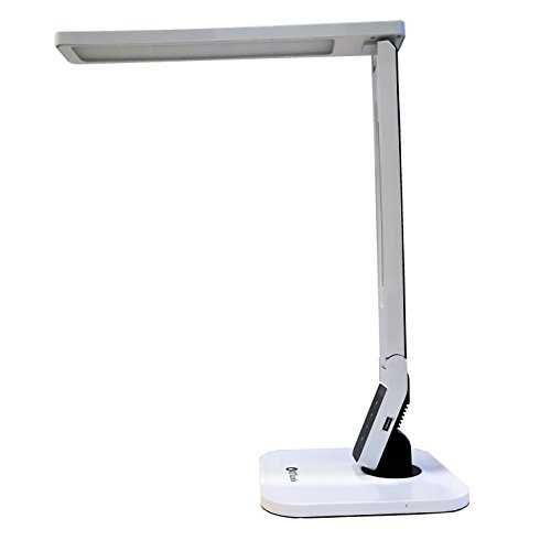 IOTunix Dimmable LED Desk Lamp, 4 Color Modes, 5 Brightness Levels, USB Charging Port, Touch Control, Timer, Memory Function LED Table Lamp(White)