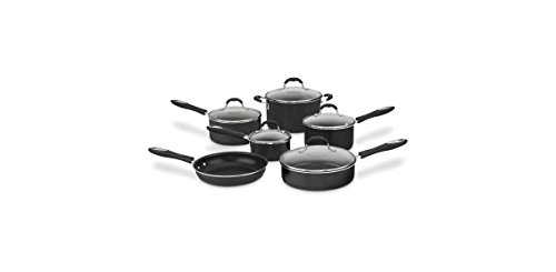 Cuisinart Ceramica XT Nonstick 11-Piece Cookware Set (Black)