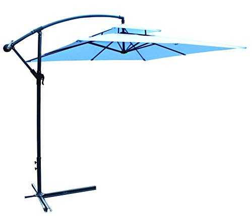 LXDDP Double-Top Waterproof Umbrella, Square Cantilever Parasol, Uv Protection Beach Umbrella, Used In Garden Terrace, Beach Outdoor Umbrella
