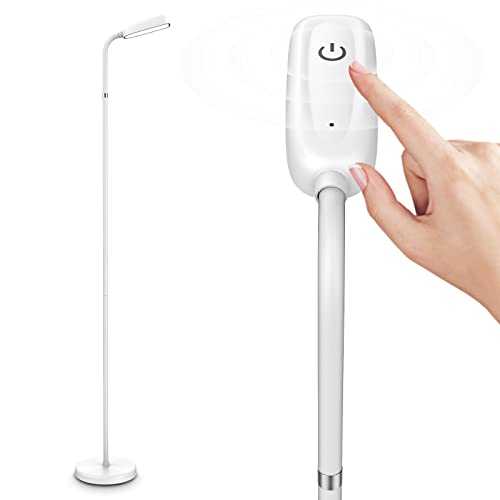 YUWLDD Battery Operated Lamp,Portable Floor Lamp for Bedroom,Living Room,Cordless Rechargeable FlexLamp,Adjustable Height and Easy to Assemble,Minimalist,Touch Control,for Camping,Reading,Needle Work