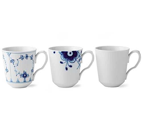 Royal Copenhagen Gifts with History Set of 3 Mugs