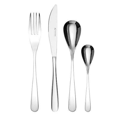 Viners Stockholm 18/0 16 Piece Cutlery Set, Stainless Steel, Silver, 16pc