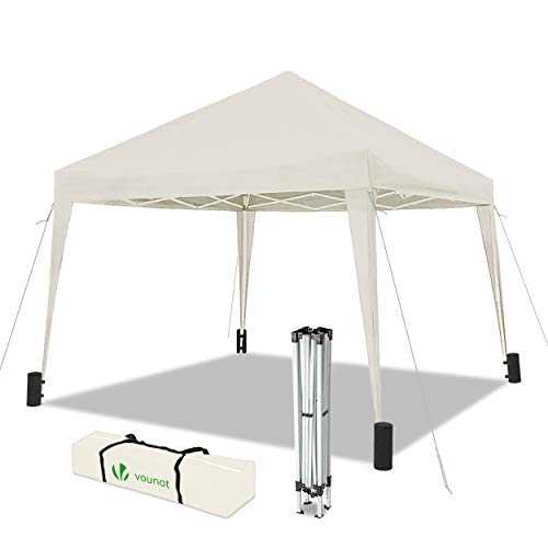 VOUNOT 3x3m Pop Up Gazebo with 4 Leg Weight Bags, Folding Party Tent for Garden Outdoor, White