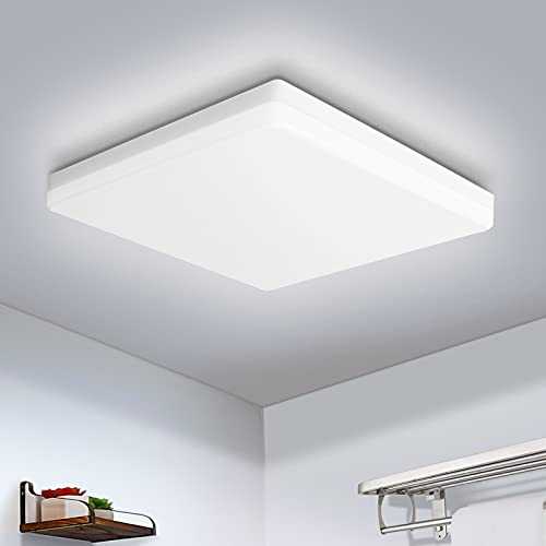 LED Ceiling Light,25W Modern Square Flush Ceiling Lights Daylight White for Living Room Kitchen Bathroom Bedroom Hallway