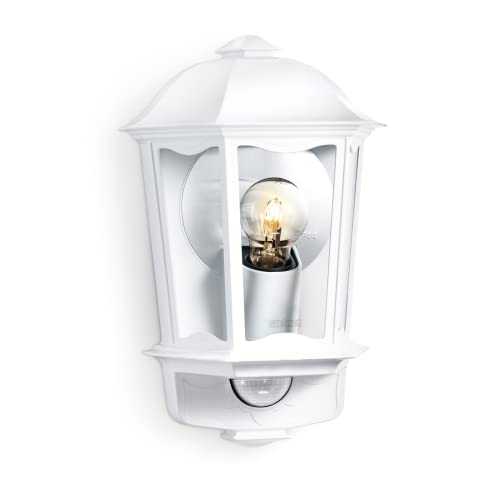 Steinel Outdoor Light L 190 S white, Max. 100 W, Wall Light, 180° Motion Sensor, 12 m Range, Soft Light Start, Aluminium