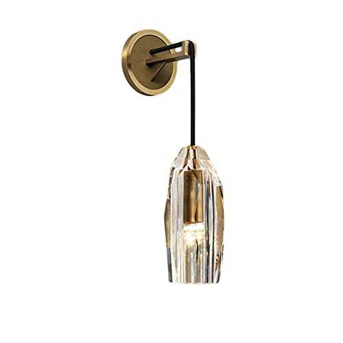FEIXIANGLIU Candlestick Brass Lamp Crystal Modern Bedside Lamp Copper Finish Living Room Porch Corridor Cafe Bar Creative