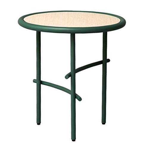 zlw-shop Sofa Table for Living Room Home Living Room Bedroom Side Table Round Outdoor End Table Modern Line Art Coffee Table Perfect for Small Space End Table (Color : Green)