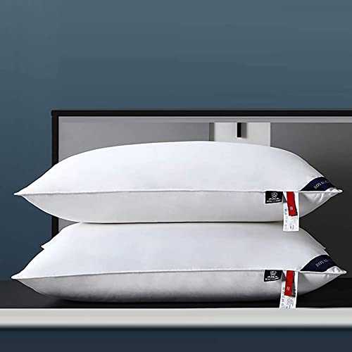 QIXIAOCYB Goose Feather And Down Pillows Luxury Pillows with 100% Cotton Cover Medium And Soft Firmness Hotel Quality (50% Down Pillows)