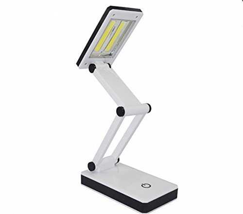 [New Version] TOMOL Super Bright COB LED Portable Desk Lamp Travel Lamp :Foldable, Touch Sensitive Control, 3 Adjustable Brightness Levels, Battery and USB Powered